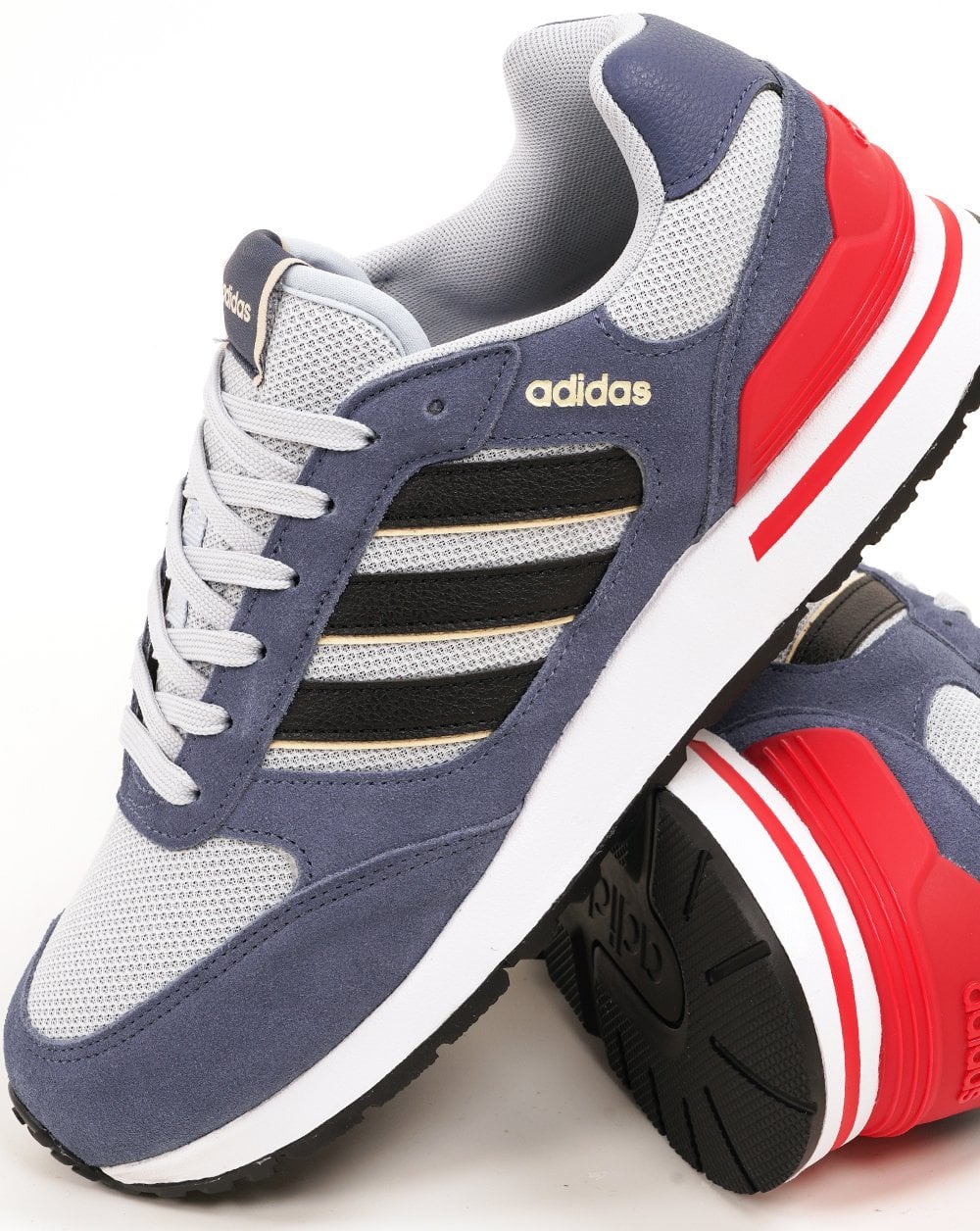 Adidas Run 80s Trainers Mist Blue - Black