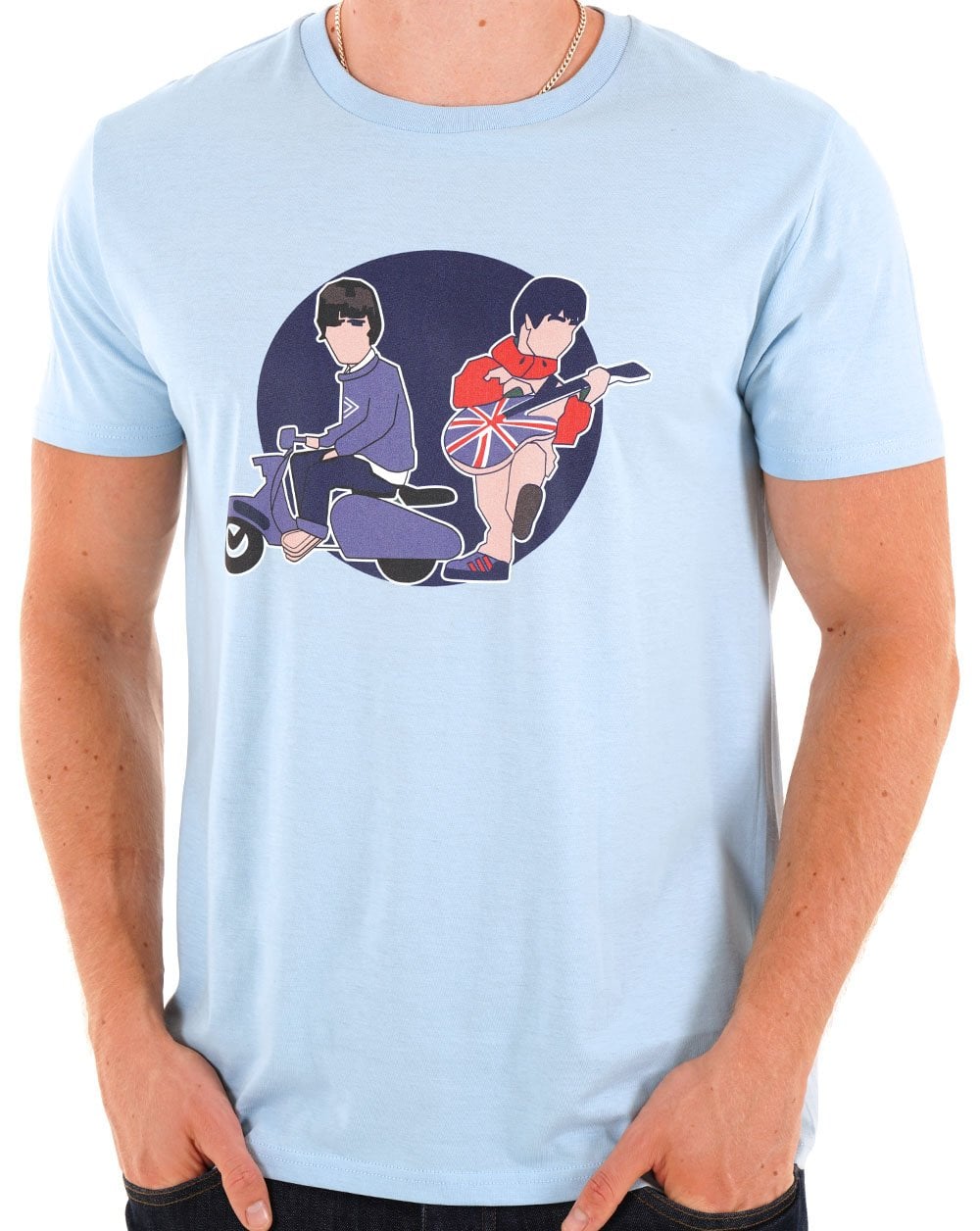 MINTY Rock & Roll Stars T-shirt Sky Blue