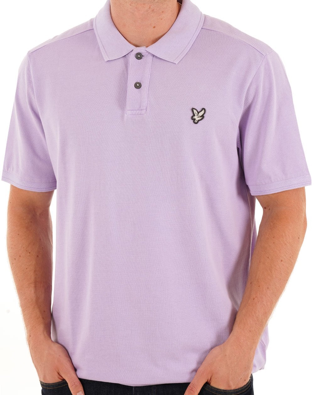 Lyle & Scott Natural Dye Polo Shirt Lavender