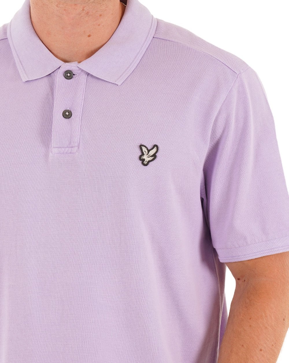 Lyle & Scott Natural Dye Polo Shirt Lavender