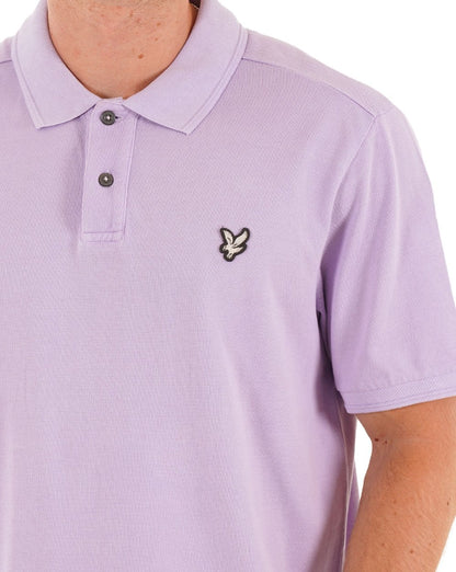 Lyle & Scott Natural Dye Polo Shirt Lavender