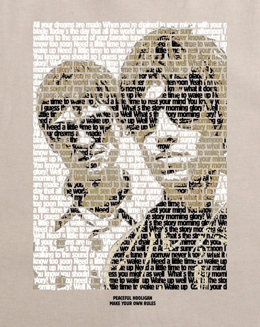 Peaceful Hooligan Brothers T Shirt Stone