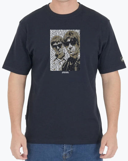 Peaceful Hooligan Brothers T Shirt Navy
