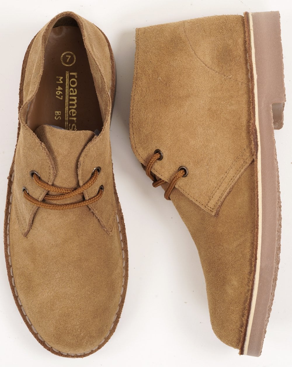 Roamers Iconic Suede Desert Boots Sand