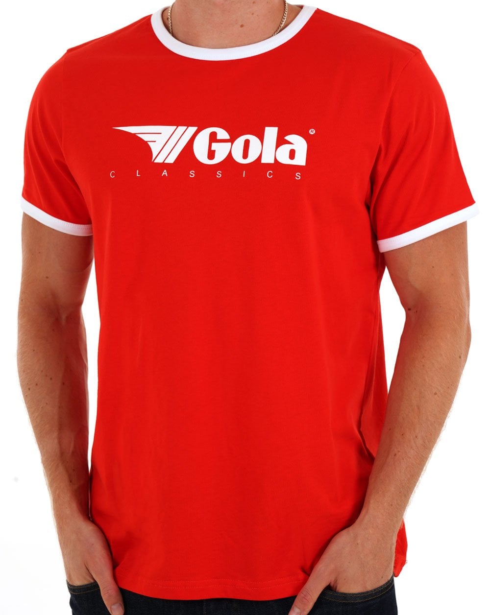 Gola Ringer T-shirt Red
