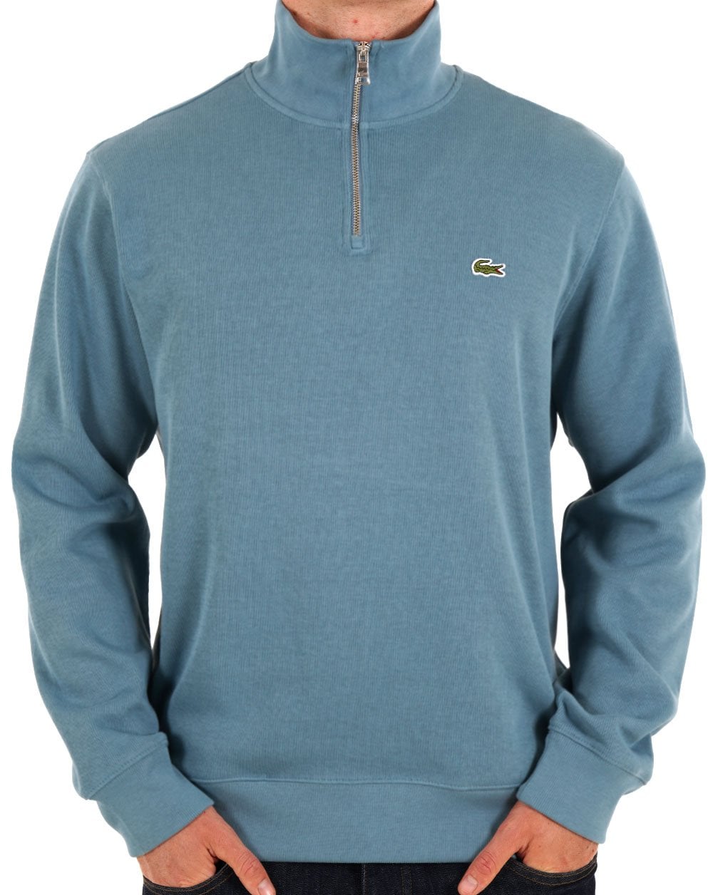 Lacoste Half Zip Sweatshirt Limestone Blue