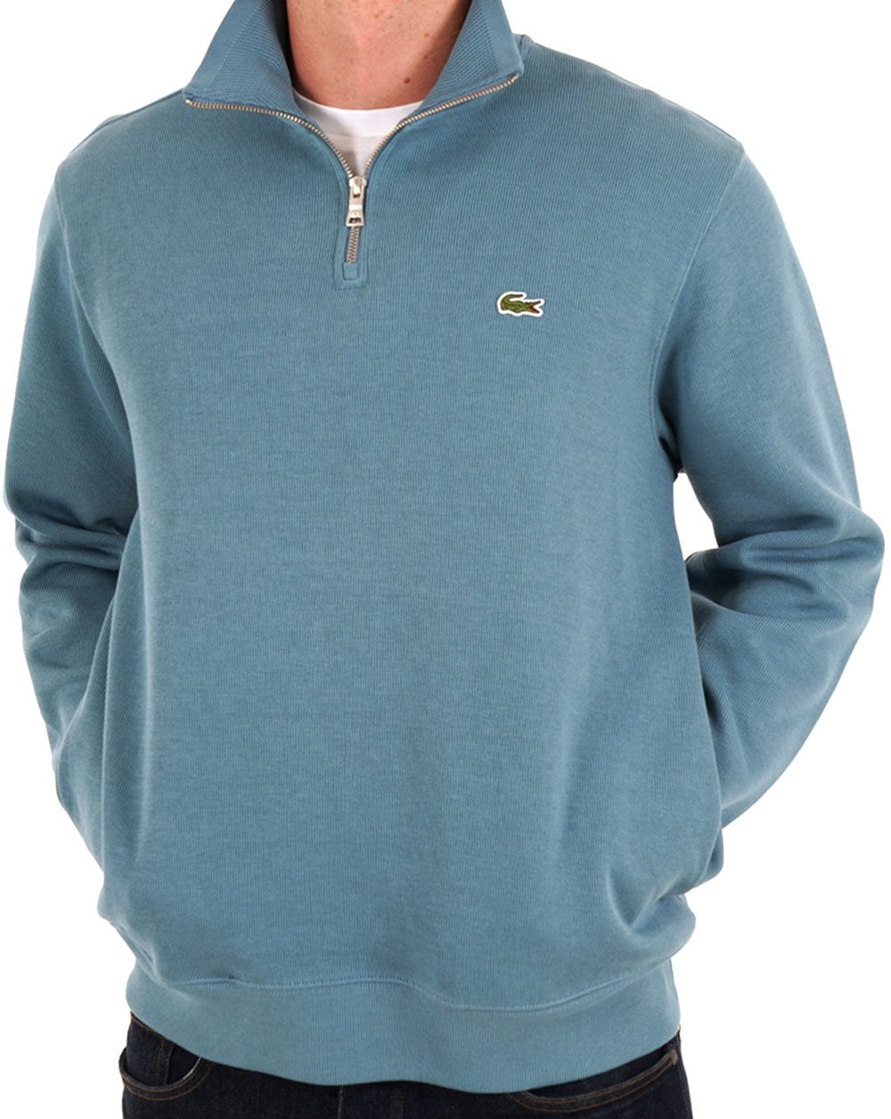 Lacoste Half Zip Sweatshirt Limestone Blue