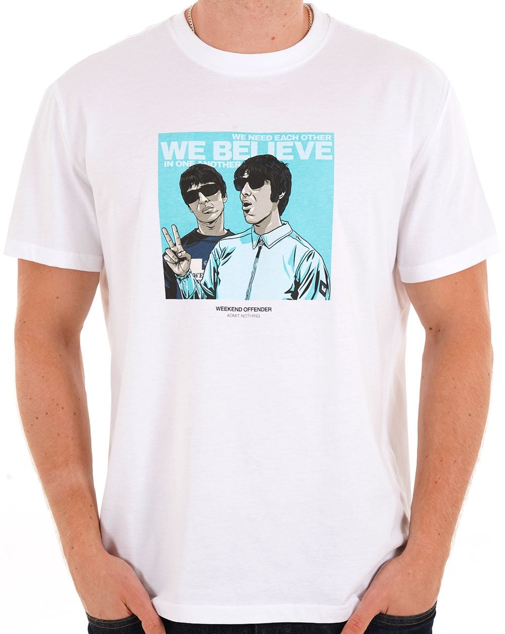 Weekend Offender Believe T Shirt White