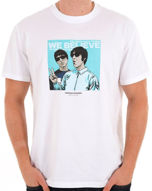 Weekend Offender Believe T Shirt White
