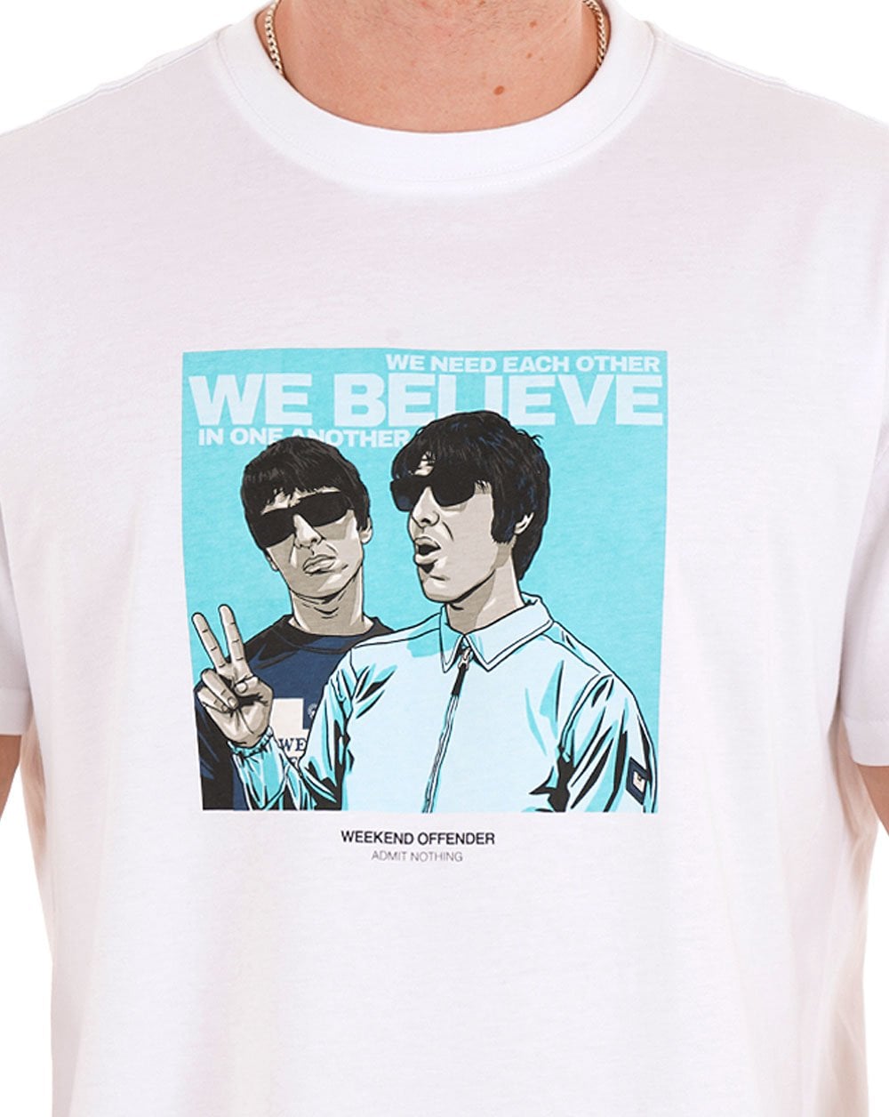 Weekend Offender Believe T Shirt White