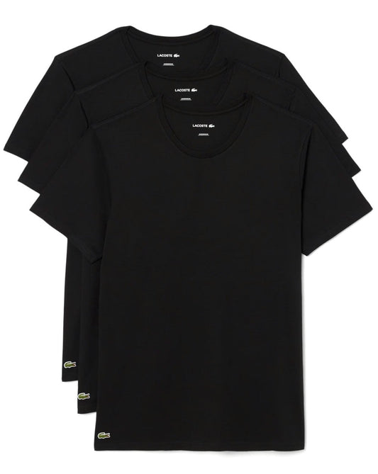 Lacoste Triple Pack Lounge T-Shirts Black