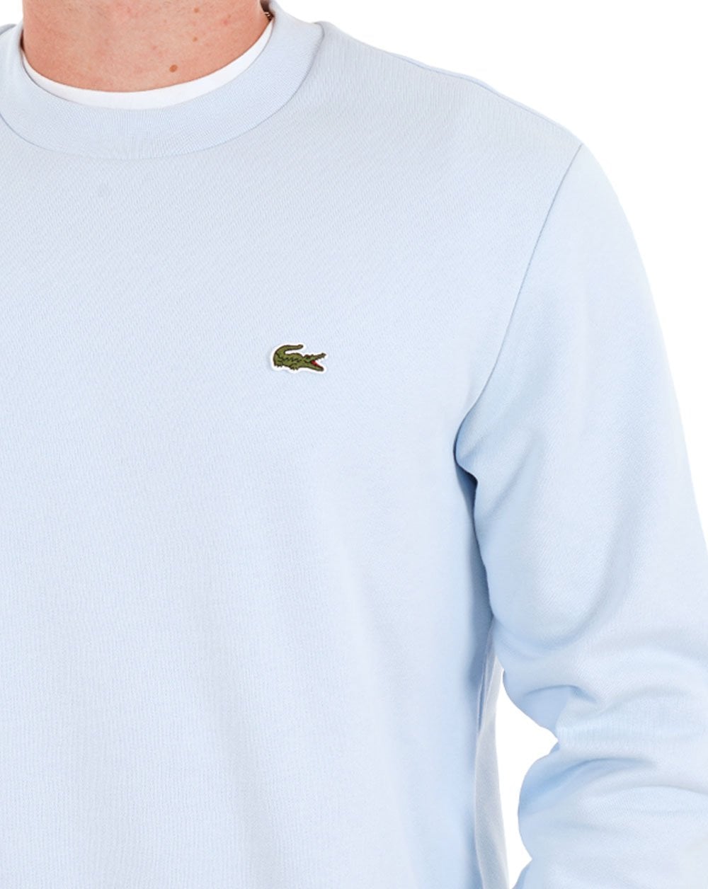 Lacoste Brushed Cotton Sweatshirt Light Blue
