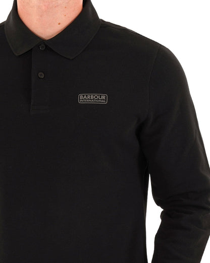 Barbour International Long Sleeve Polo Black