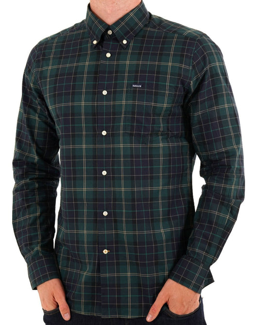 Barbour Wetherham Tailored Shirt Green Loch