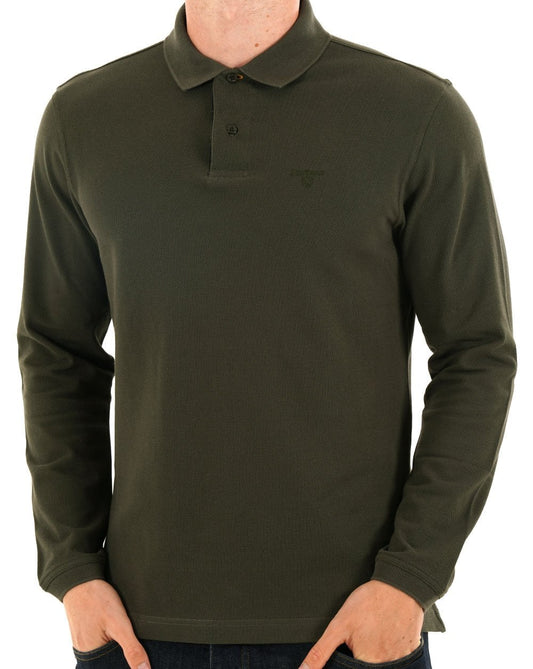 Barbour Long Sleeve Sport Polo Green