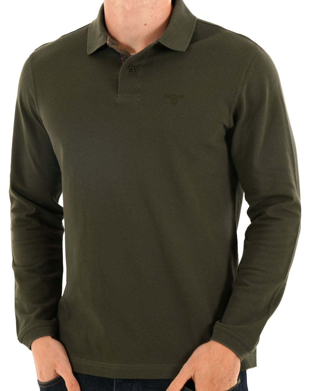 Barbour Long Sleeve Sport Polo Green