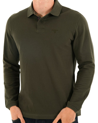 Barbour Long Sleeve Sport Polo Green