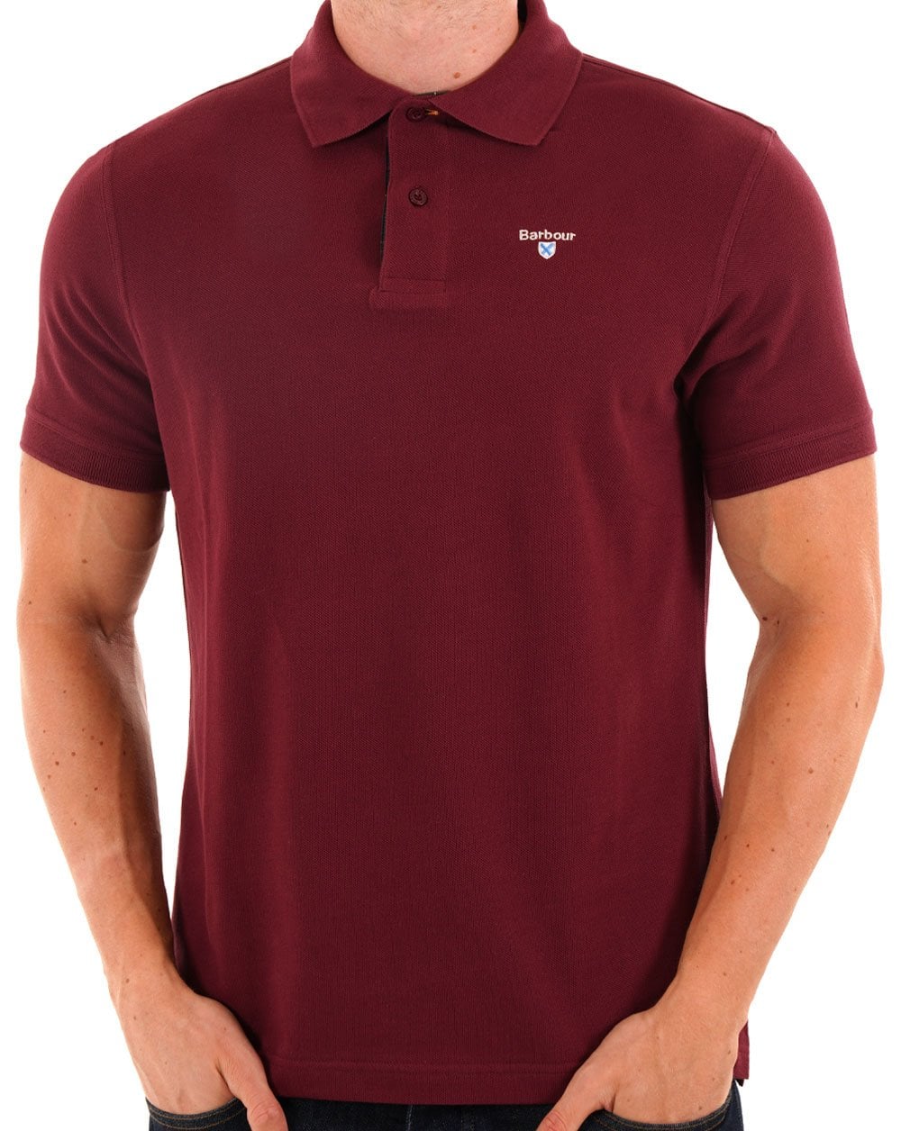 Barbour Tartan Pique Polo Ruby