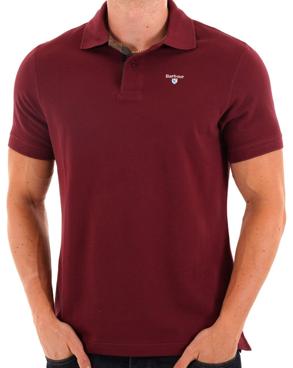 Barbour Tartan Pique Polo Ruby