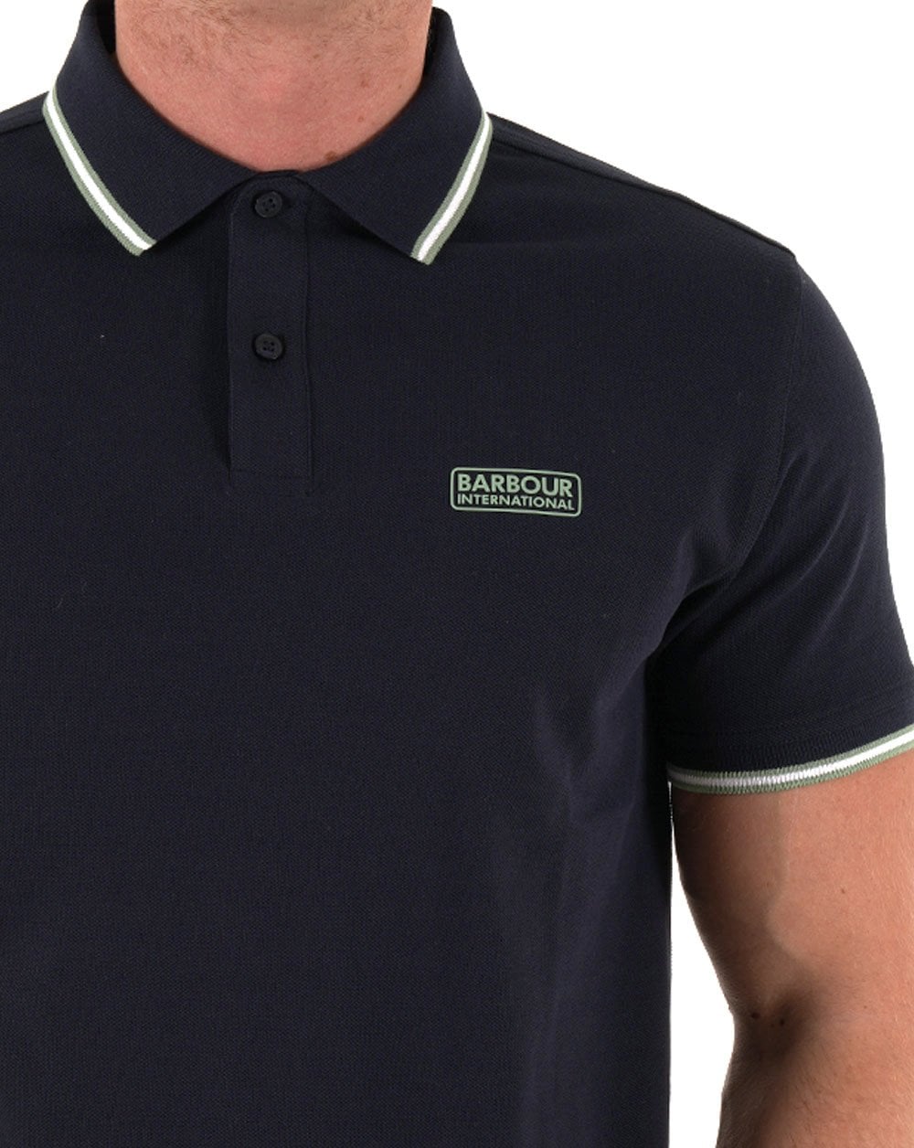 Barbour International Evan Tipped Polo Shirt Navy