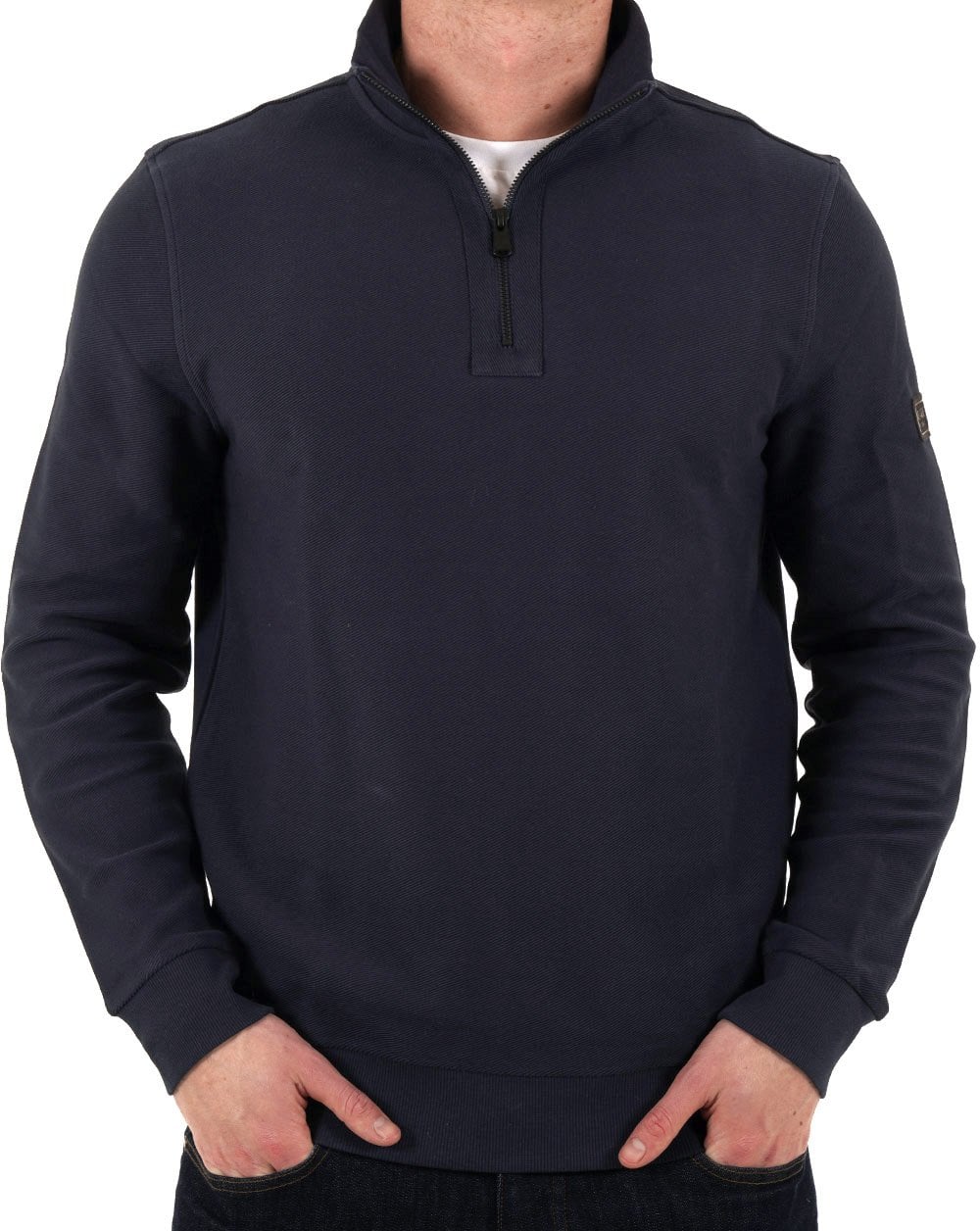 Barbour International Samuel Funnel Neck Sweatshirt Navy