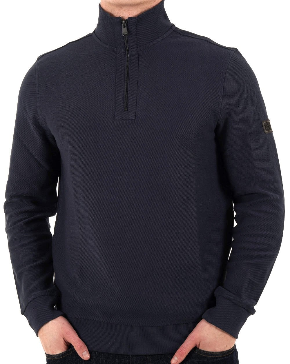 Barbour International Samuel Funnel Neck Sweatshirt Navy