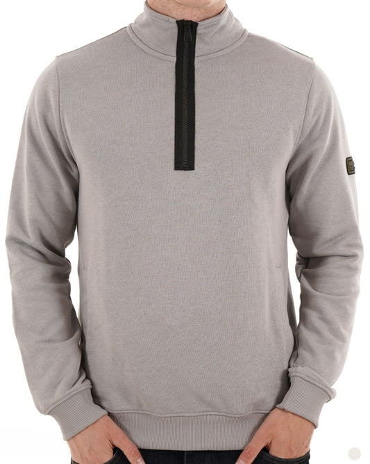 Barbour International Outline Funnel Neck Sweatshirt Ultimate Grey