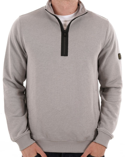 Barbour International Outline 1/4 Zip Sweatshirt Grey