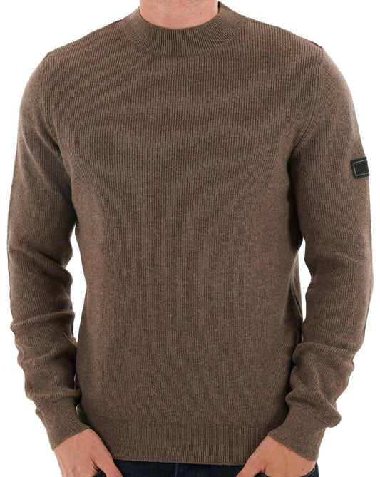 Barbour International Crawley Crew Knit Brindle