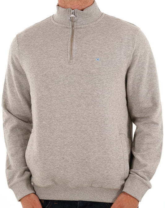 Barbour Barbour Beckhill Half Zip Sweatshirt Grey Marl