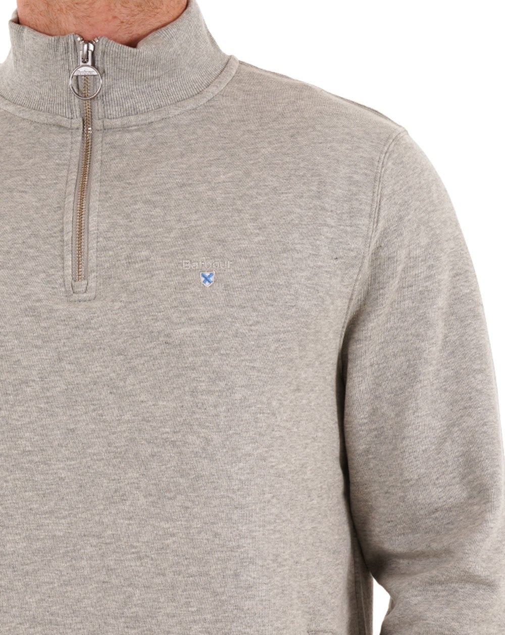 Barbour Beckhill Half Zip Sweatshirt Grey Marl