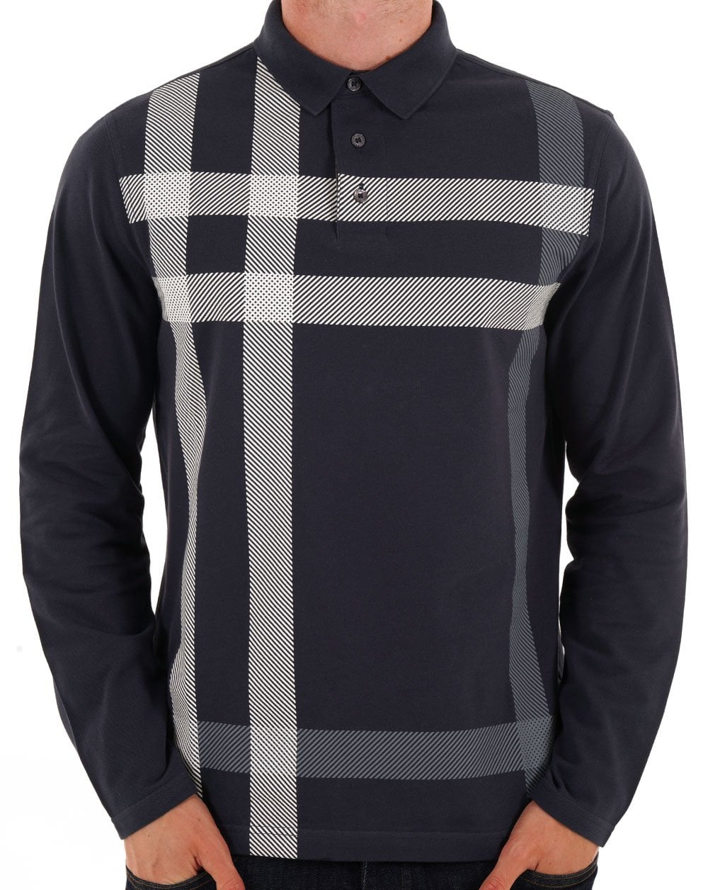 Barbour Blaine Long Sleeve Polo Navy