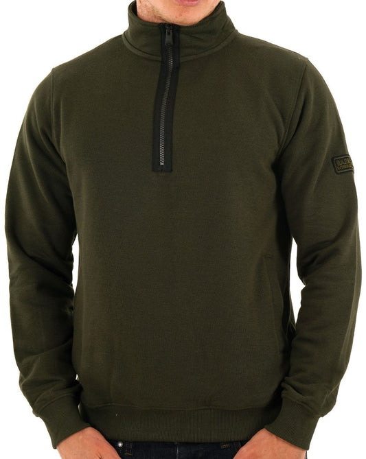 Barbour International Outline Funnel Neck Sweatshirt Sage