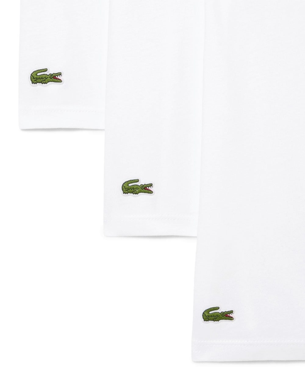 Lacoste Triple Pack Lounge Tees White