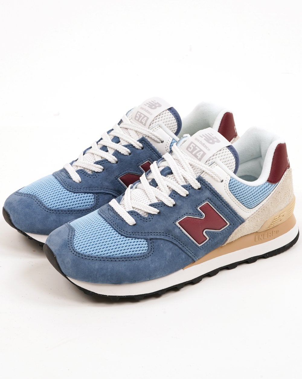 New Balance 574 Trainers Blue Burgundy