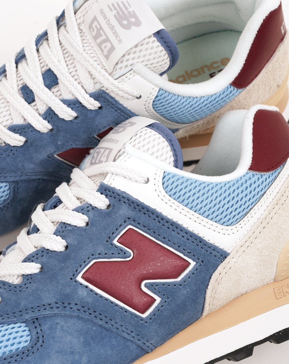 New Balance 574 Trainers Blue Burgundy