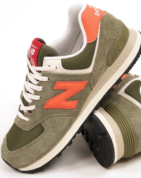 New Balance Classic 574 Trainers Dark Olivine/Flare