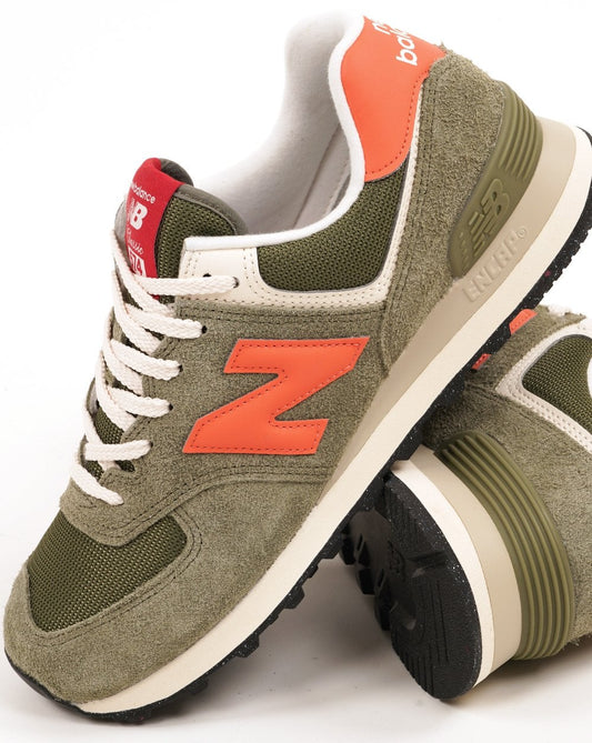 New Balance Classic 574 Trainers Dark Olivine/Flare