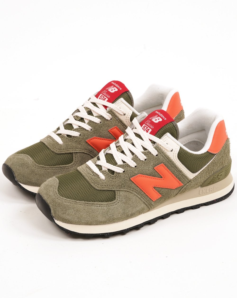 New Balance Classic 574 Trainers Dark Olivine/Flare
