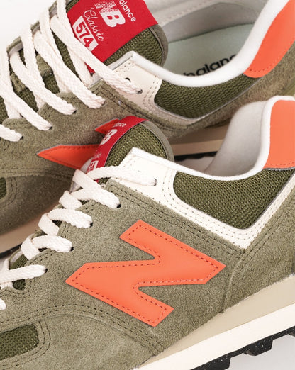 New Balance Classic 574 Trainers Dark Olivine/Flare