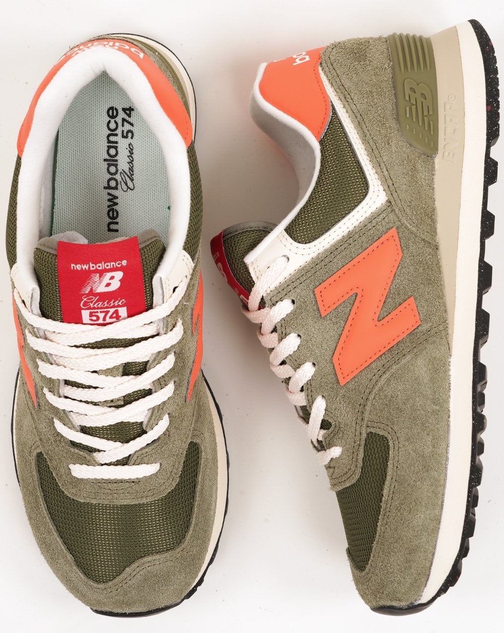 New Balance Classic 574 Trainers Dark Olivine/Flare