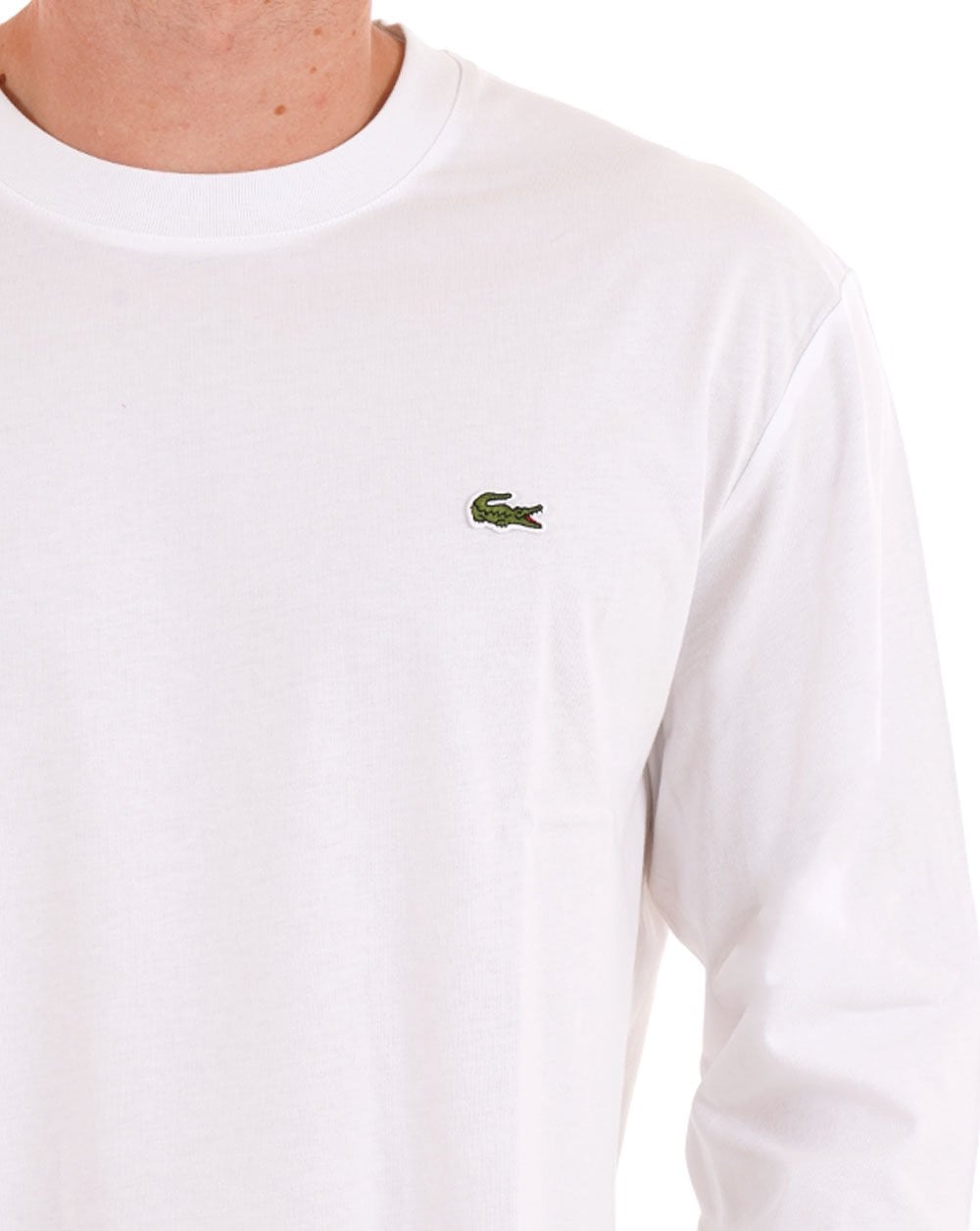 Lacoste Long Sleeve Cotton T Shirt White
