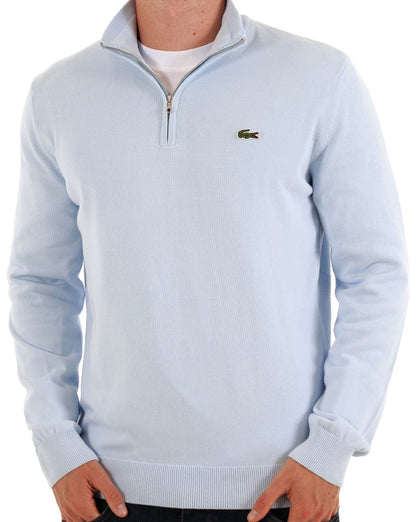 Lacoste Half Zip Knit Jumper Light Blue