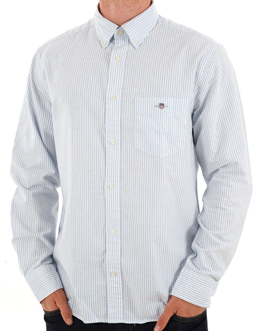 Gant Banker Stripe Oxford Shirt Light Blue