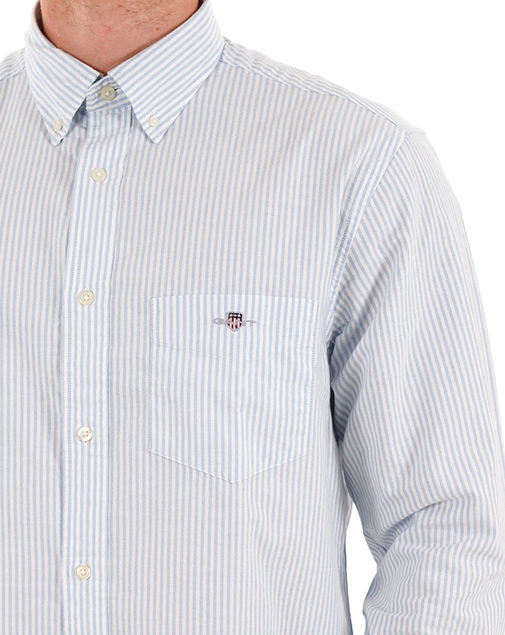 Gant Banker Stripe Oxford Shirt Light Blue