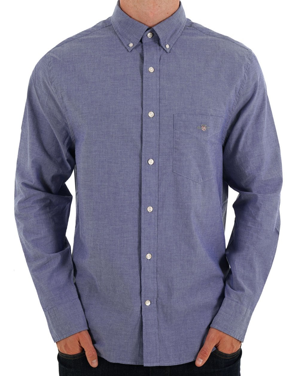 Gant Poplin Shirt College Blue