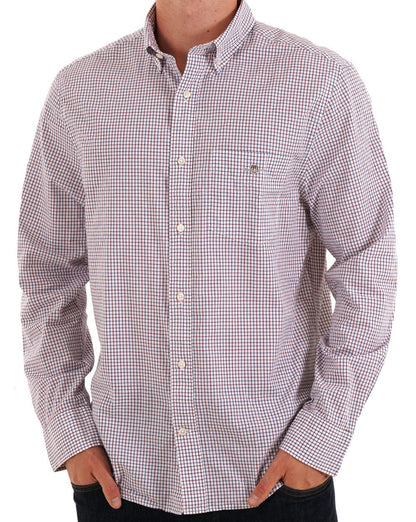 Gant Poplin Micro Check Shirt Red