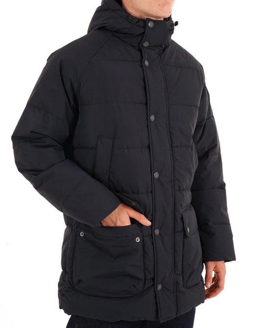 Barbour Hooded Bedale Puffer Jacket Dark Navy