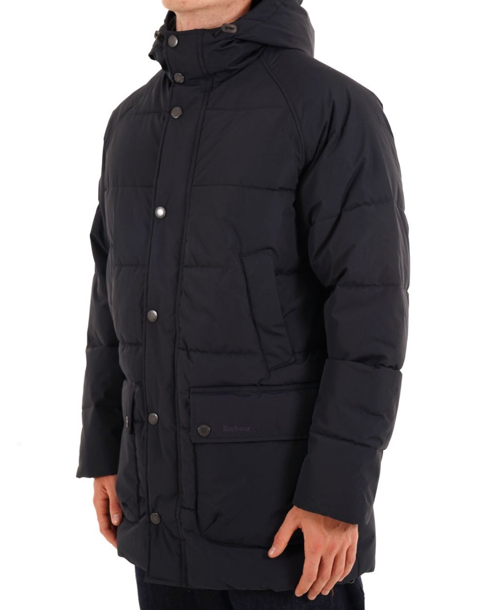 Barbour Hooded Bedale Puffer Jacket Dark Navy