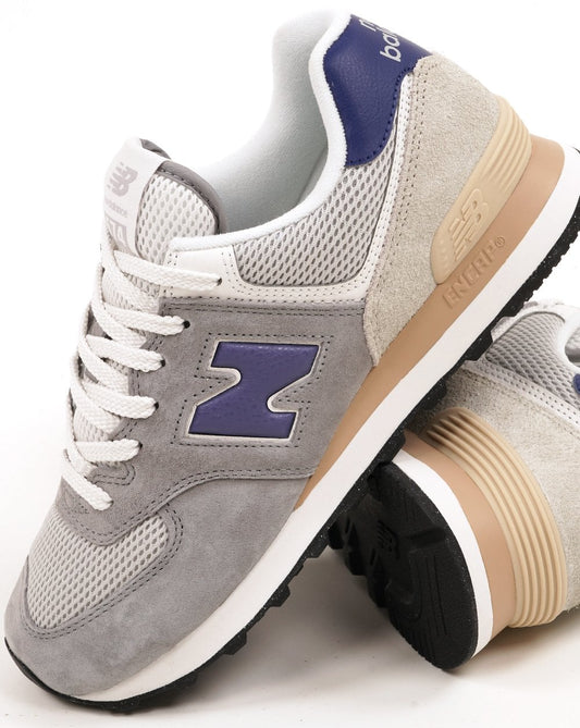 New Balance 574 Trainers Slate Grey/Purple